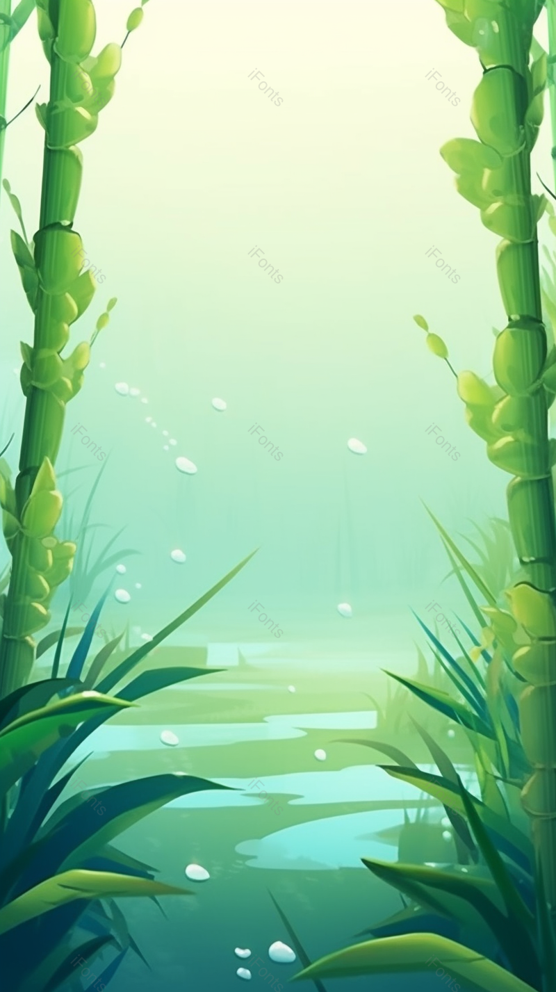 绿色植物插画清新唯美背景水草风景壁纸图草地露珠图片二十四节气背景,插画/手绘图,插画/手绘图库,插画/手绘图下载,插画/手绘